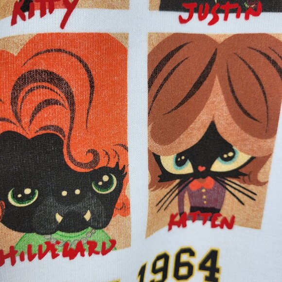 NWT~$585~DSQUARED2~XL~ITALY~WHITE BLACK YEARBOOK CLASS SWEATSHIRT SHIRT JACKET - Picture 5 of 16